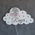 Lampa veghe bebe personalizata cu elefant roz-gri