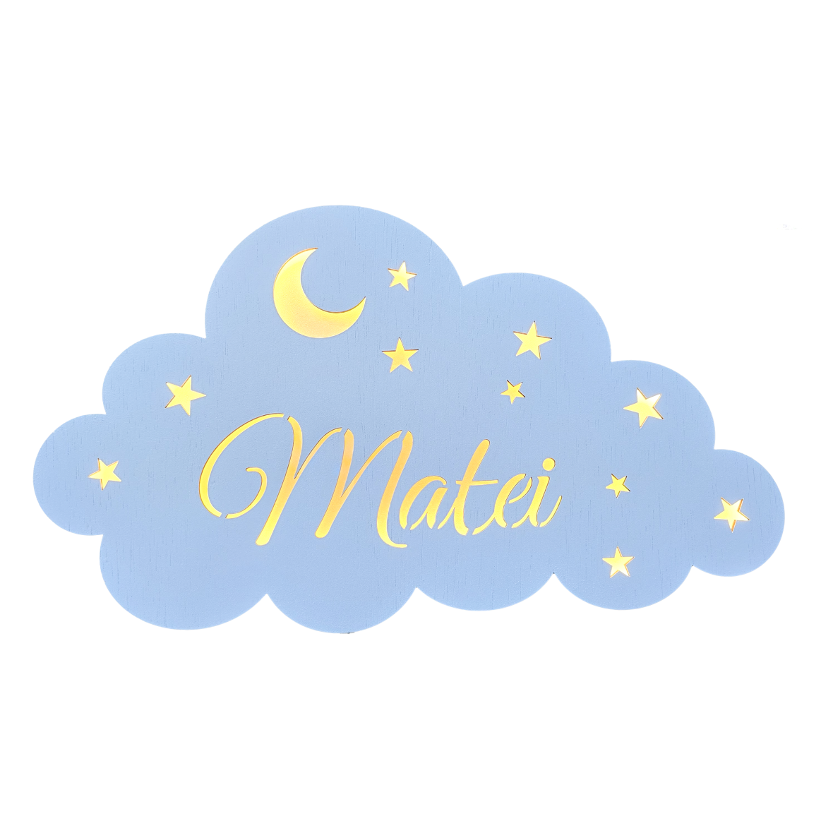 Lampa de veghe personalizata cu nume – blue