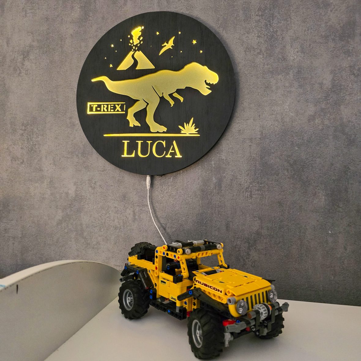 Lampa veghe cu dinozaur T Rex