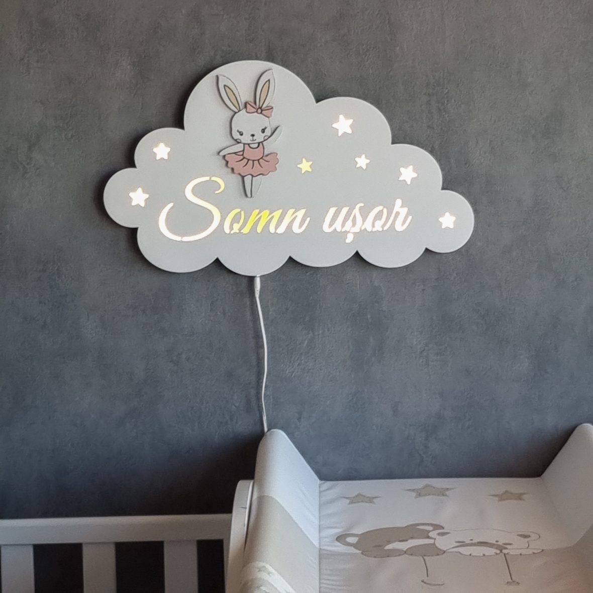 Lampa de veghe bebe Somn Usor cu iepuras