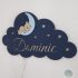 Lampa de veghe bebe ursulet pe luna - navy blue