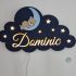 Lampa de veghe bebe ursulet pe luna - navy blue