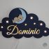 Lampa de veghe bebe ursulet pe luna - navy blue