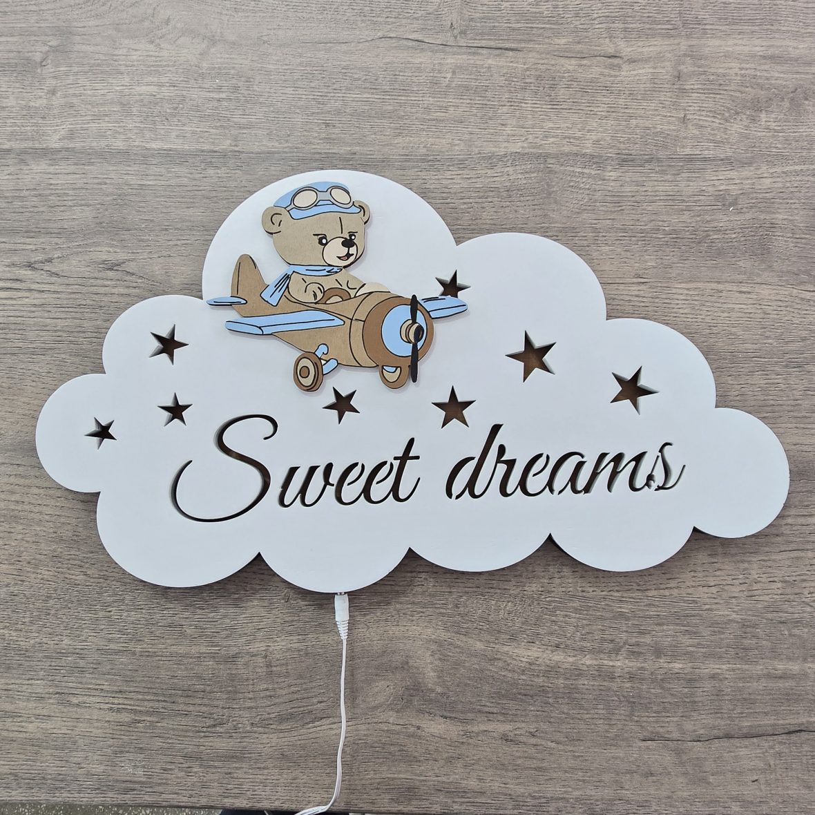Lampa de veghe Sweet dreams – ursulet aviator