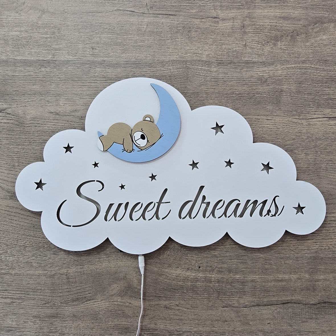 Lampa de veghe Sweet dreams – ursulet pe luna
