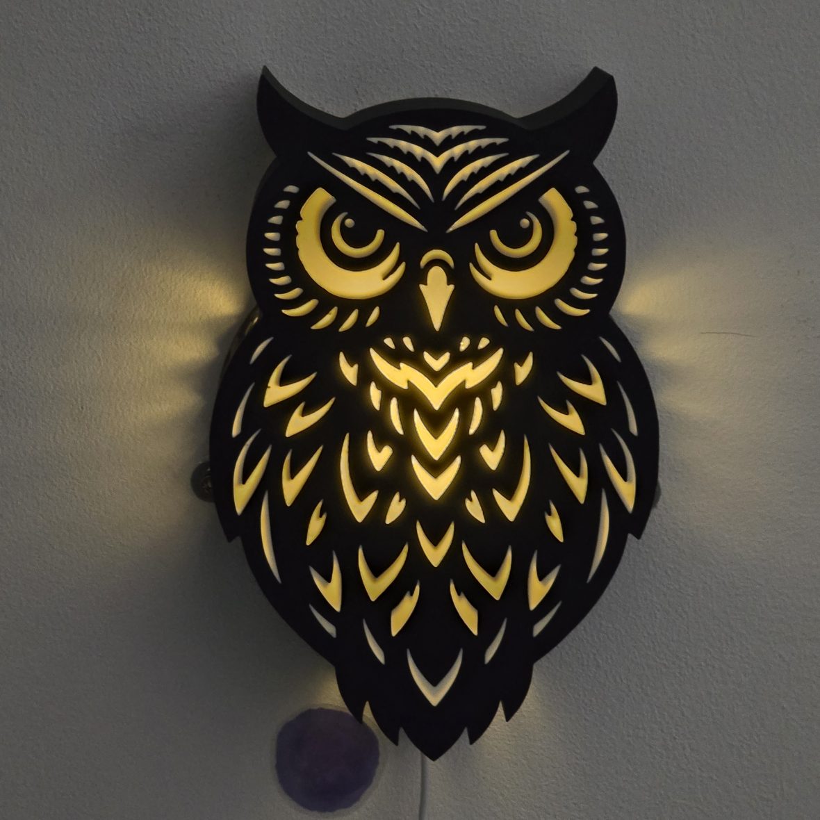 Lampă de veghe LED Bufniță