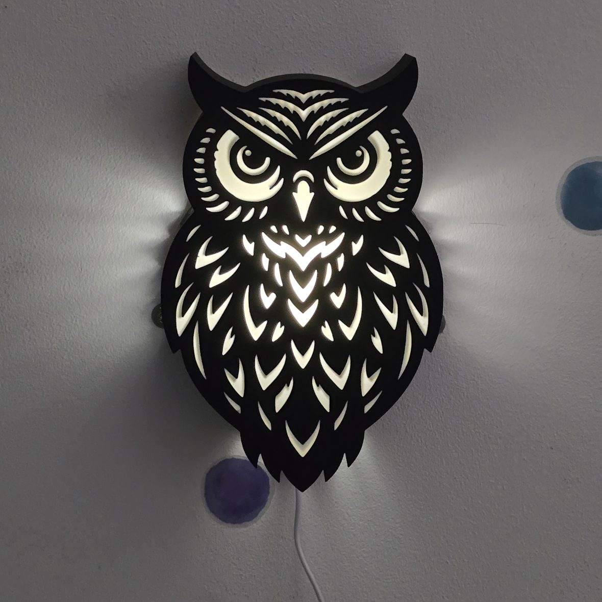 Lampă de veghe LED Bufniță