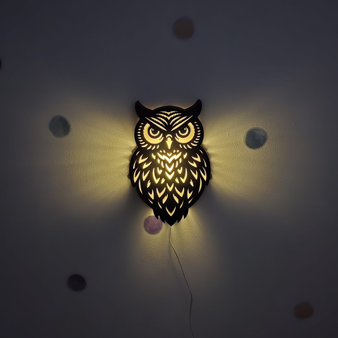 Lampă de veghe LED Bufniță