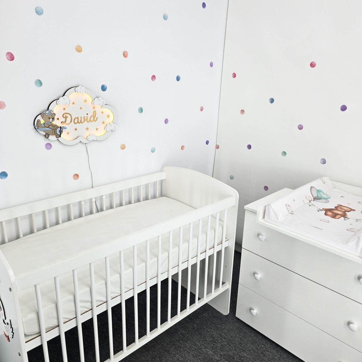 Lampa de veghe cu ursulet aviator