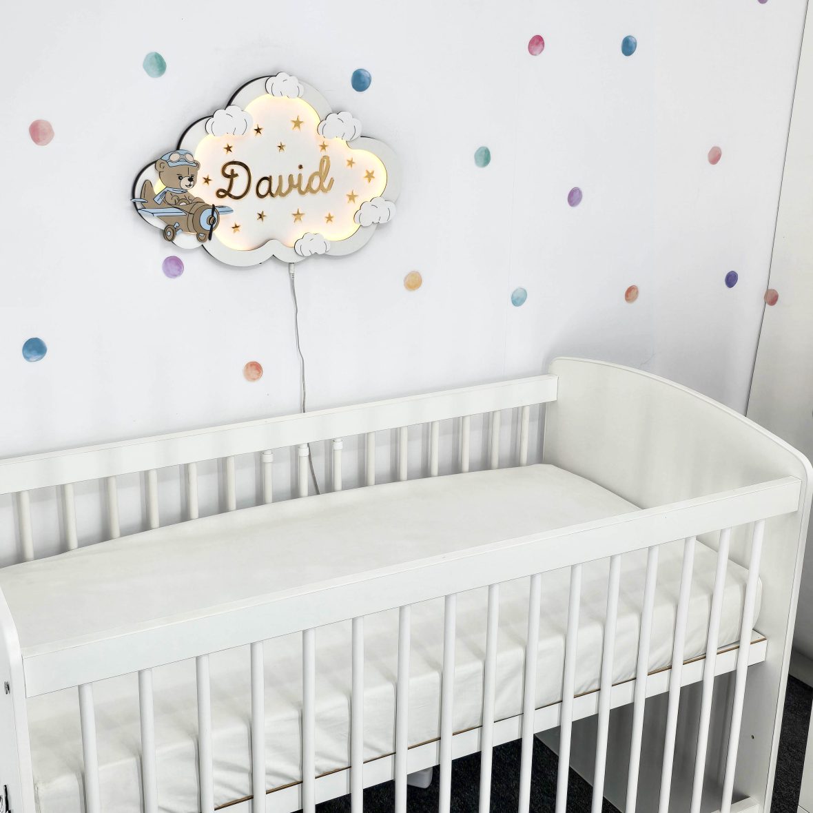 Lampa de veghe cu ursulet aviator